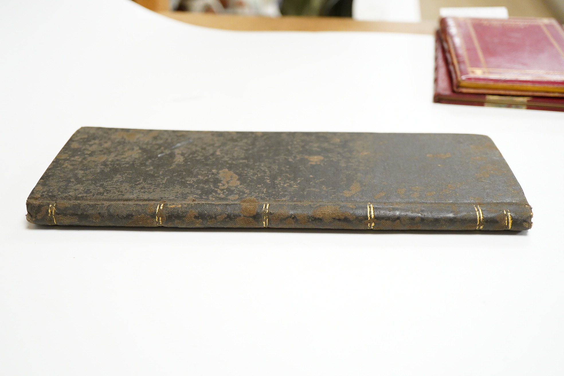 The Tourists' Guide and Merchants' Manual. Being an English Chinese Vocabulary of Articles of Commerce and of Domestic Use ... old binder's gilt ruled cloth, tall slim 8vo. Hong Kong: The 
